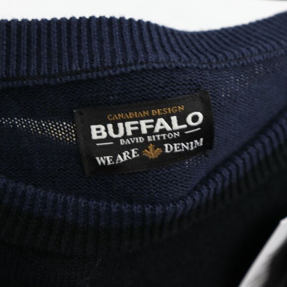 Buffalo David Bitton Mens Sweater Black Size S Crew Neck Pullover $69 - Picture 6 of 10